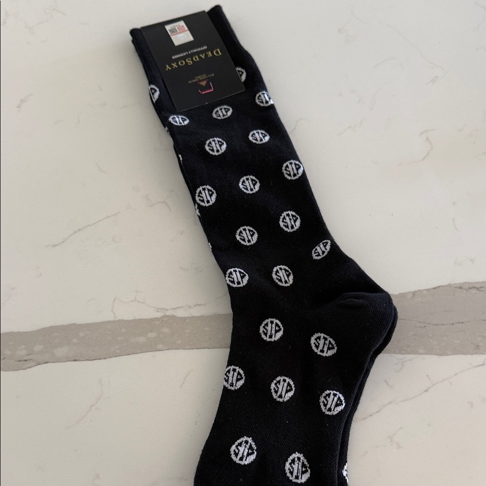 Black and White Logo Men's Socks